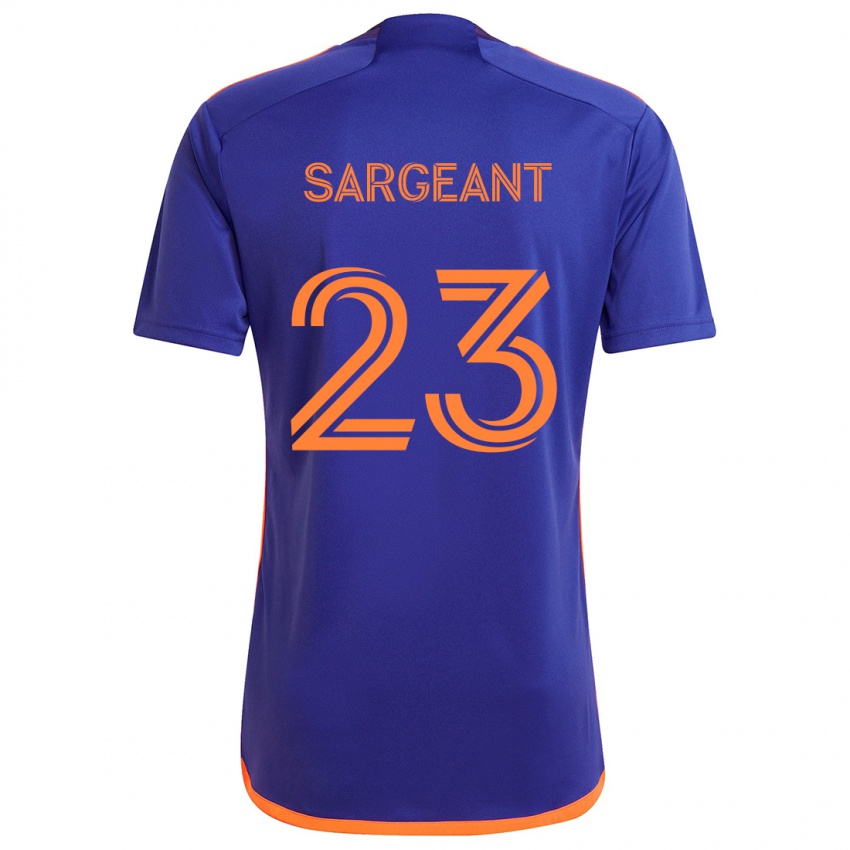 Niño Camiseta Kieran Sargeant #23 Púrpura Naranja 2ª Equipación 2024/25 La Camisa Chile