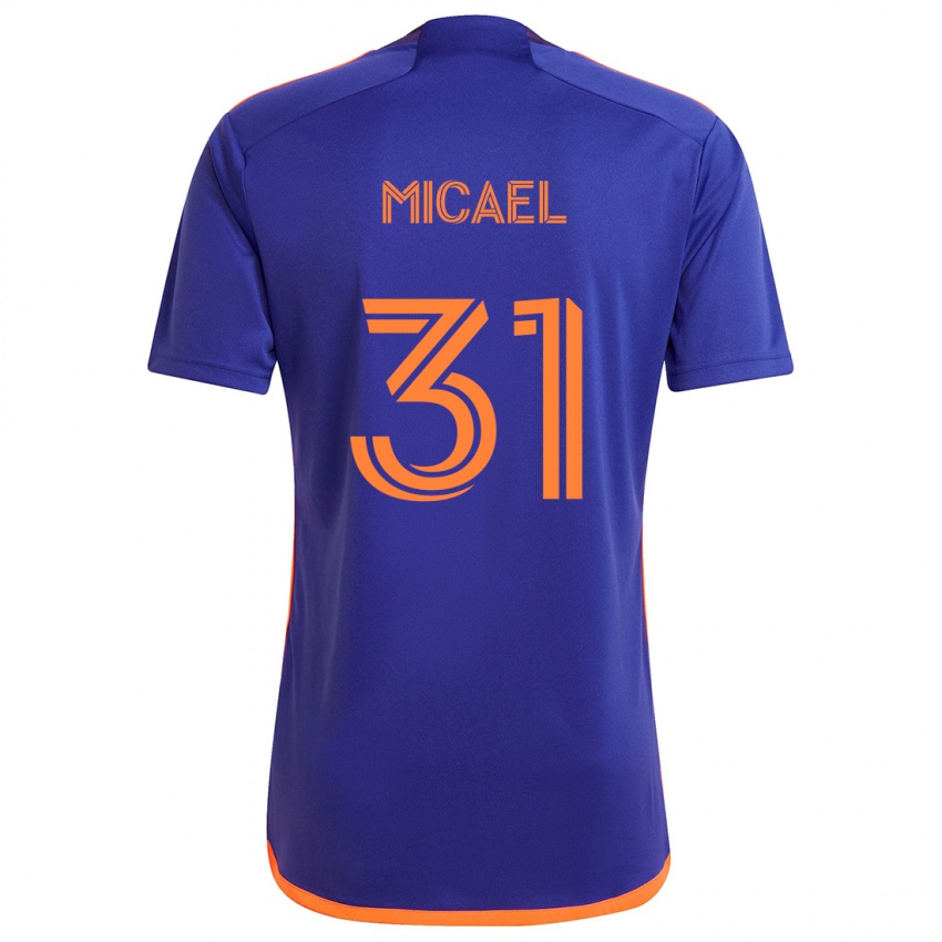 Niño Camiseta Micael #31 Púrpura Naranja 2ª Equipación 2024/25 La Camisa Chile