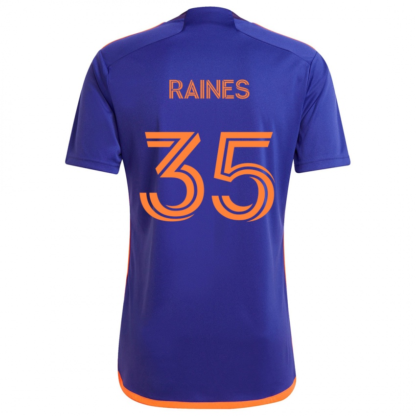 Niño Camiseta Brooklyn Raines #35 Púrpura Naranja 2ª Equipación 2024/25 La Camisa Chile