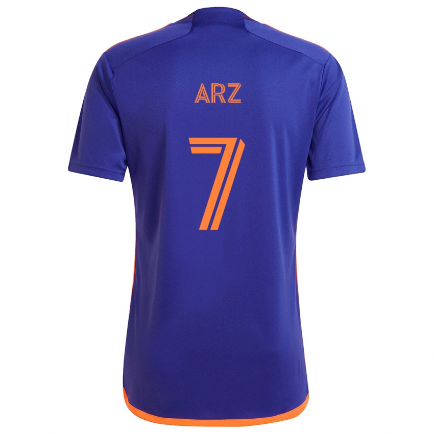 Niño Camiseta Exon Arzú #7 Púrpura Naranja 2ª Equipación 2024/25 La Camisa Chile