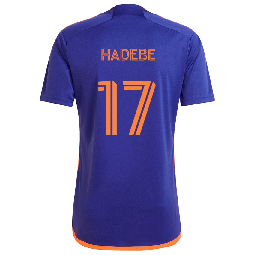 Niño Camiseta Teenage Hadebe #17 Púrpura Naranja 2ª Equipación 2024/25 La Camisa Chile