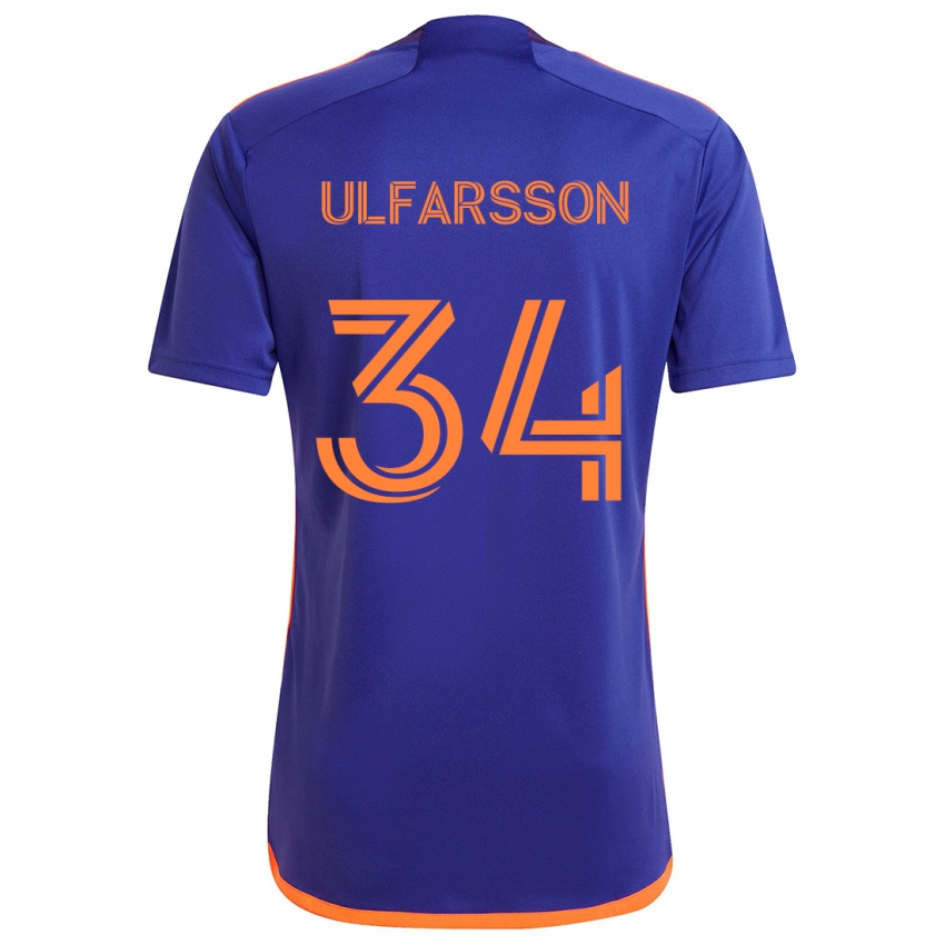 Niño Camiseta Thor Úlfarsson #34 Púrpura Naranja 2ª Equipación 2024/25 La Camisa Chile