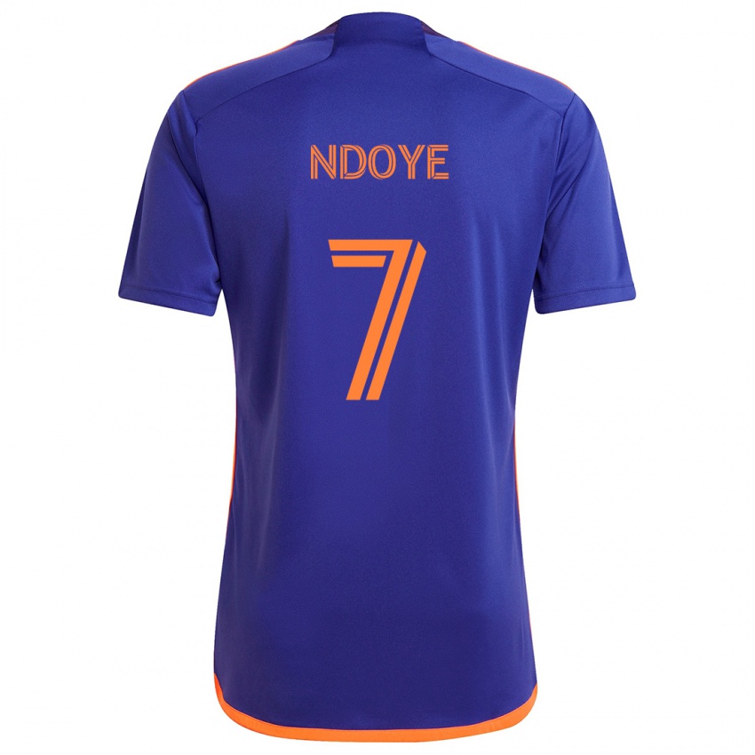 Niño Camiseta Papa Ndoye #7 Púrpura Naranja 2ª Equipación 2024/25 La Camisa Chile