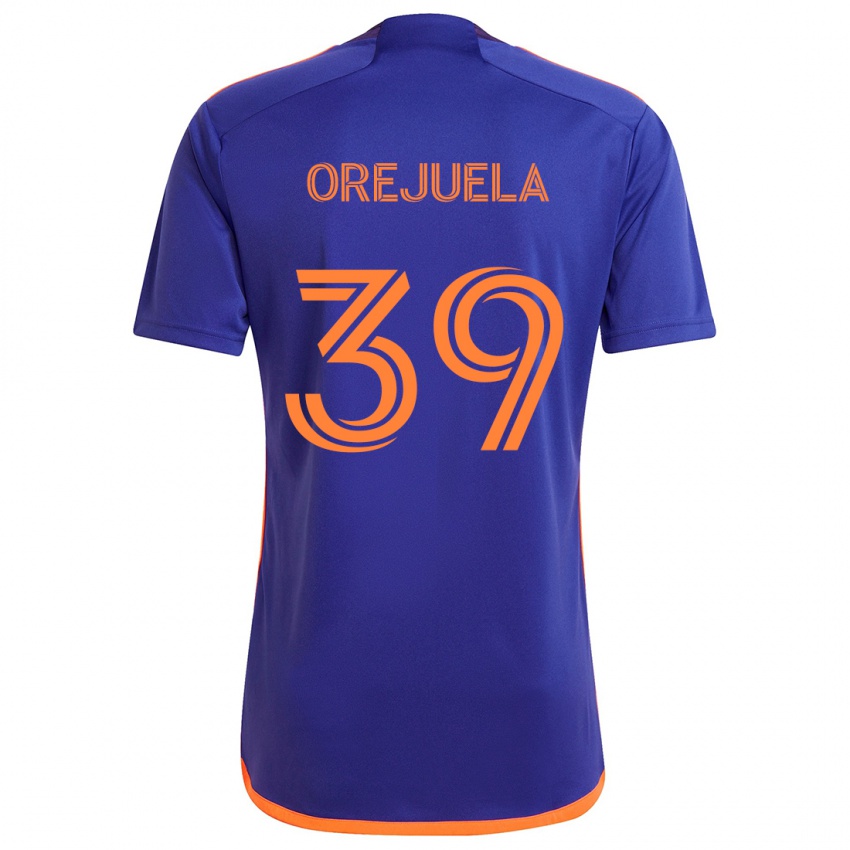 Niño Camiseta Jesus Orejuela #39 Púrpura Naranja 2ª Equipación 2024/25 La Camisa Chile