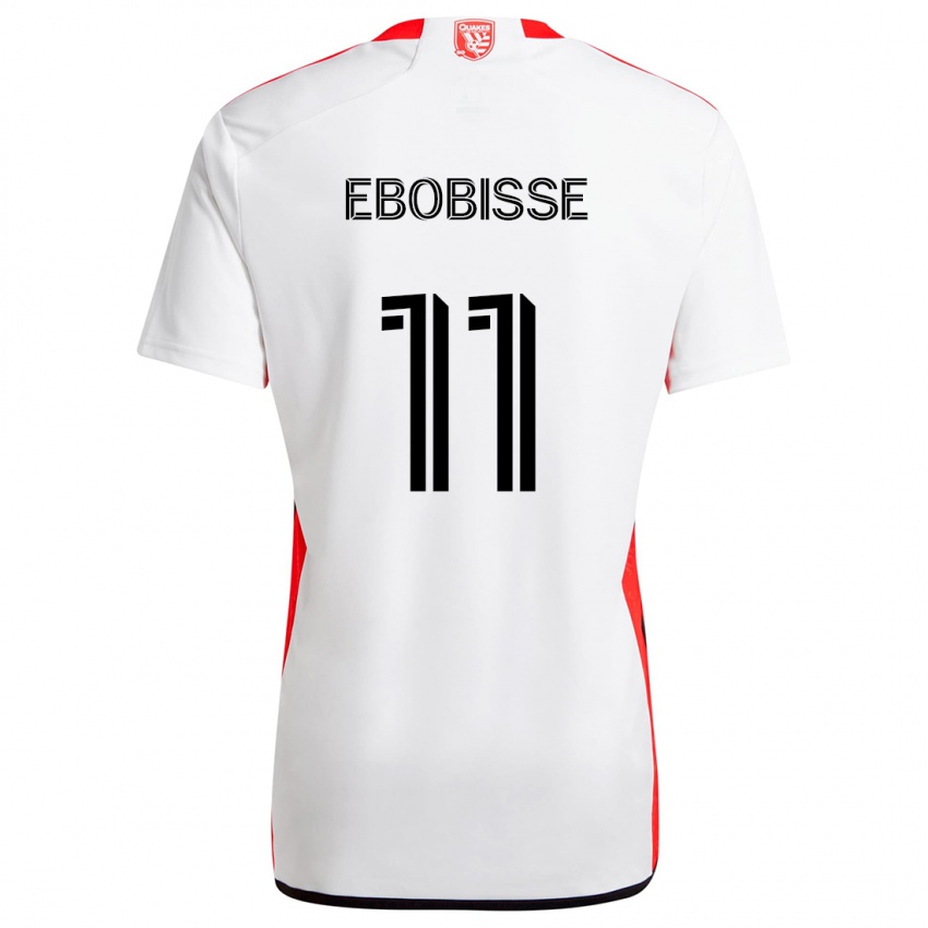 Niño Camiseta Jeremy Ebobisse #11 Blanco Rojo 2ª Equipación 2024/25 La Camisa Chile