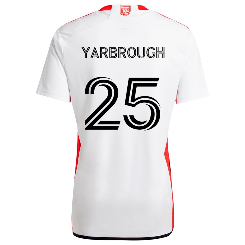 Niño Camiseta William Yarbrough #25 Blanco Rojo 2ª Equipación 2024/25 La Camisa Chile