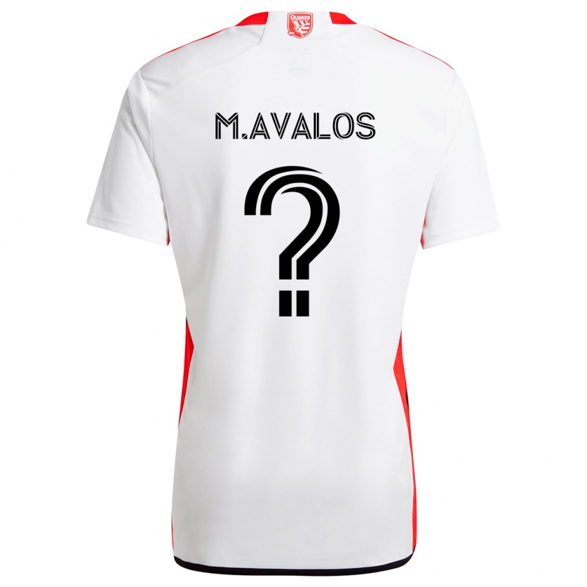 Niño Camiseta Marcelo Avalos #0 Blanco Rojo 2ª Equipación 2024/25 La Camisa Chile