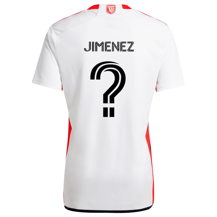 Niño Camiseta Kevin Jimenez #0 Blanco Rojo 2ª Equipación 2024/25 La Camisa Chile