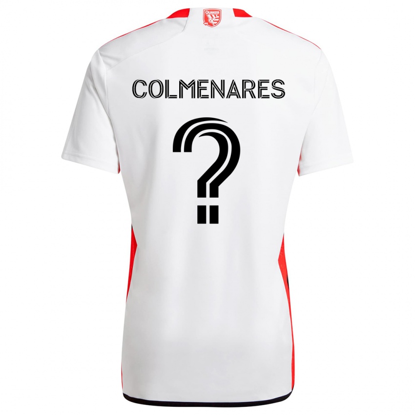 Niño Camiseta Mateo Colmenares #0 Blanco Rojo 2ª Equipación 2024/25 La Camisa Chile