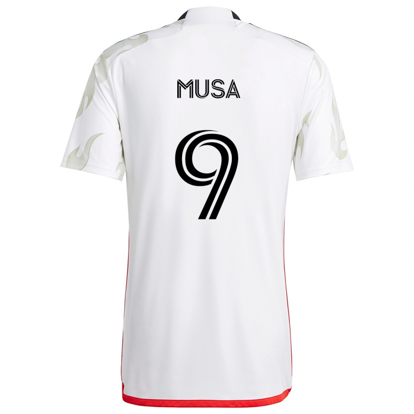 Niño Camiseta Petar Musa #9 Blanco Rojo Negro 2ª Equipación 2024/25 La Camisa Chile