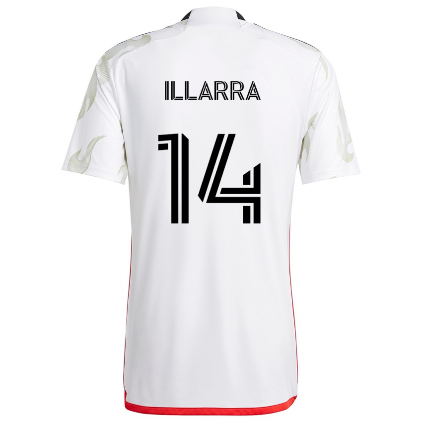 Niño Camiseta Asier Illarramendi #14 Blanco Rojo Negro 2ª Equipación 2024/25 La Camisa Chile