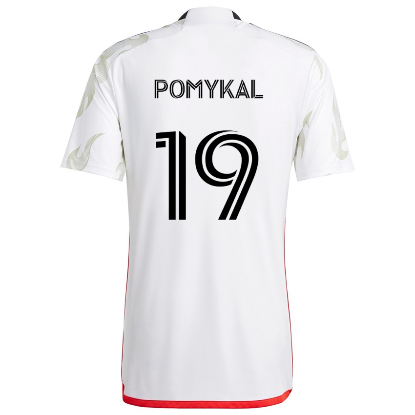 Niño Camiseta Paxton Pomykal #19 Blanco Rojo Negro 2ª Equipación 2024/25 La Camisa Chile