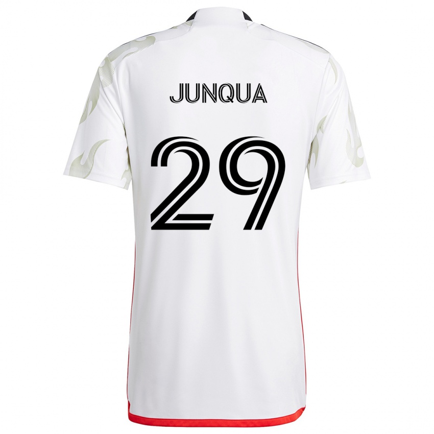 Niño Camiseta Sam Junqua #29 Blanco Rojo Negro 2ª Equipación 2024/25 La Camisa Chile