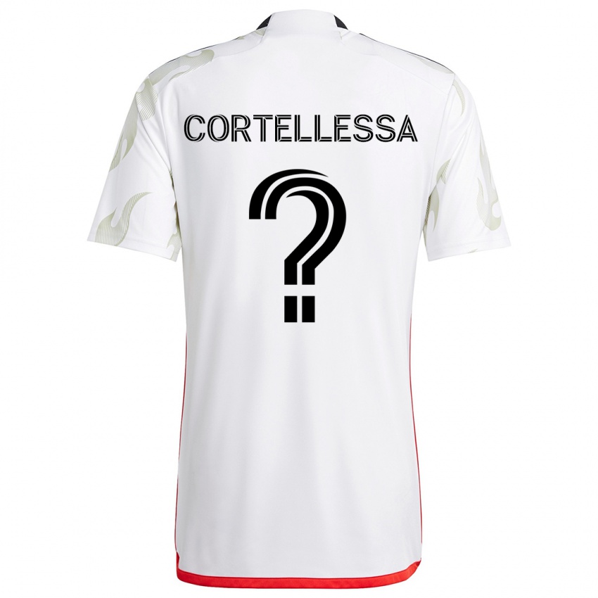 Niño Camiseta Michael Cortellessa #0 Blanco Rojo Negro 2ª Equipación 2024/25 La Camisa Chile