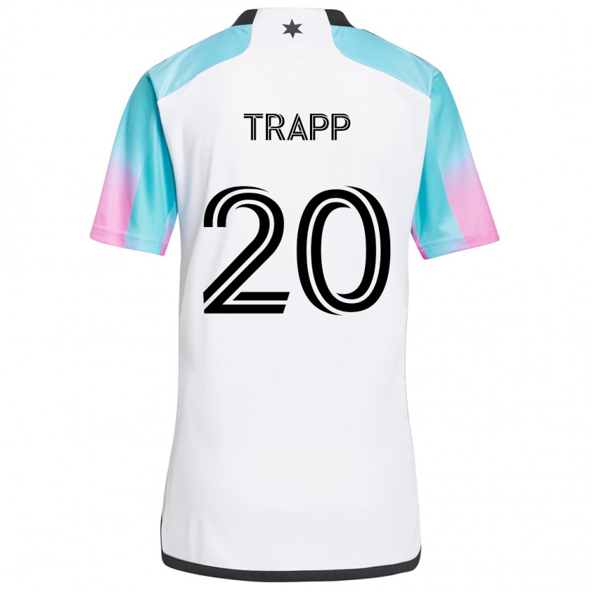 Niño Camiseta Wil Trapp #20 Blanco Azul Negro 2ª Equipación 2024/25 La Camisa Chile