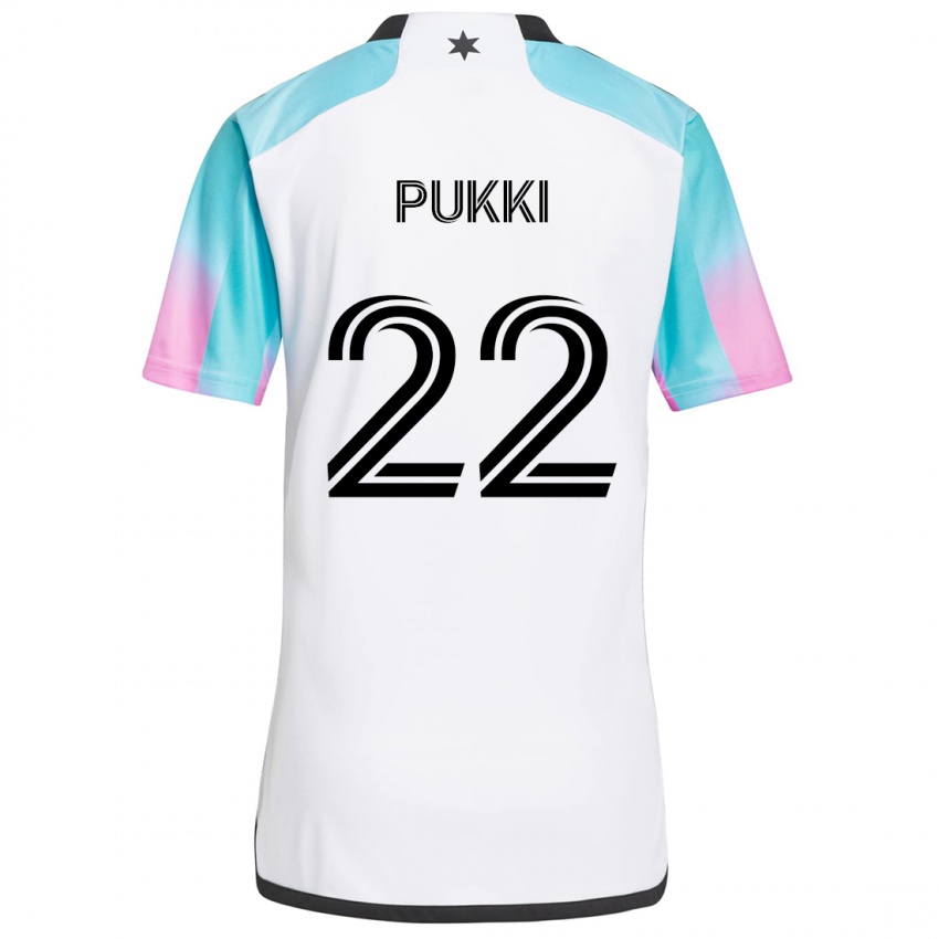 Niño Camiseta Teemu Pukki #22 Blanco Azul Negro 2ª Equipación 2024/25 La Camisa Chile