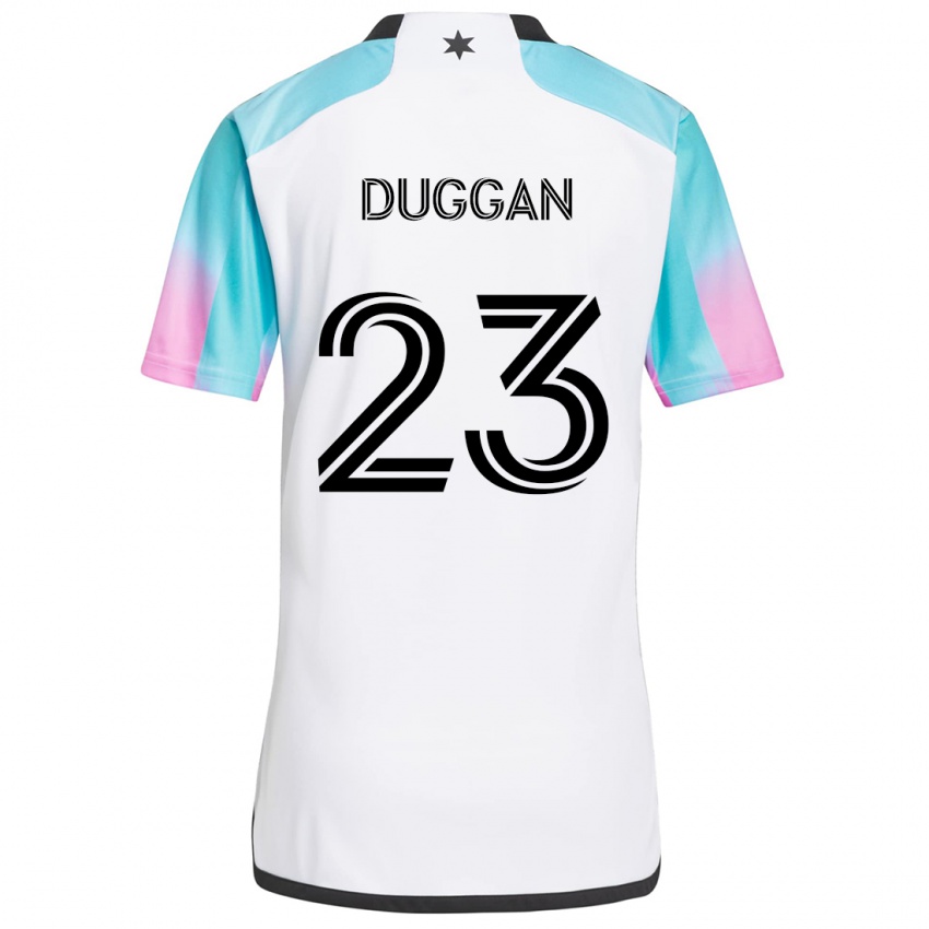 Niño Camiseta Morris Duggan #23 Blanco Azul Negro 2ª Equipación 2024/25 La Camisa Chile