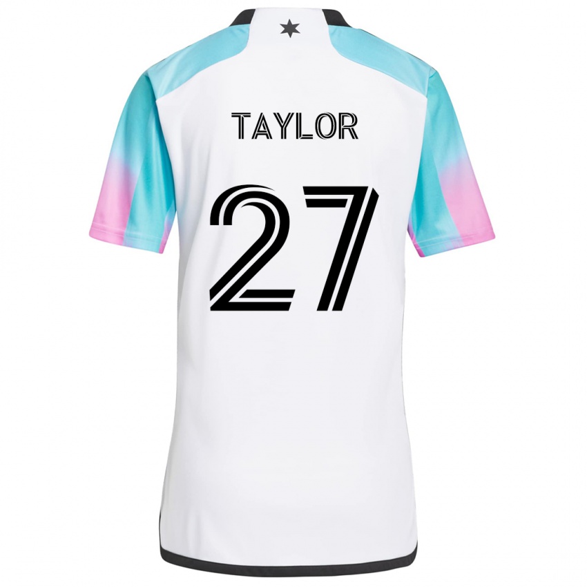 Niño Camiseta D.j. Taylor #27 Blanco Azul Negro 2ª Equipación 2024/25 La Camisa Chile