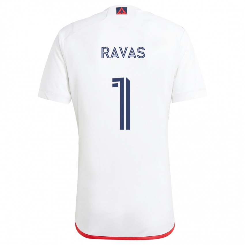 Niño Camiseta Henrich Ravas #1 Blanco Rojo 2ª Equipación 2024/25 La Camisa Chile