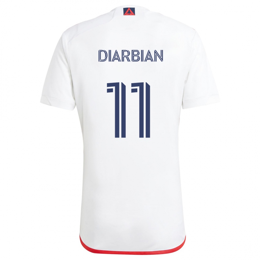 Niño Camiseta Gevork Diarbian #11 Blanco Rojo 2ª Equipación 2024/25 La Camisa Chile