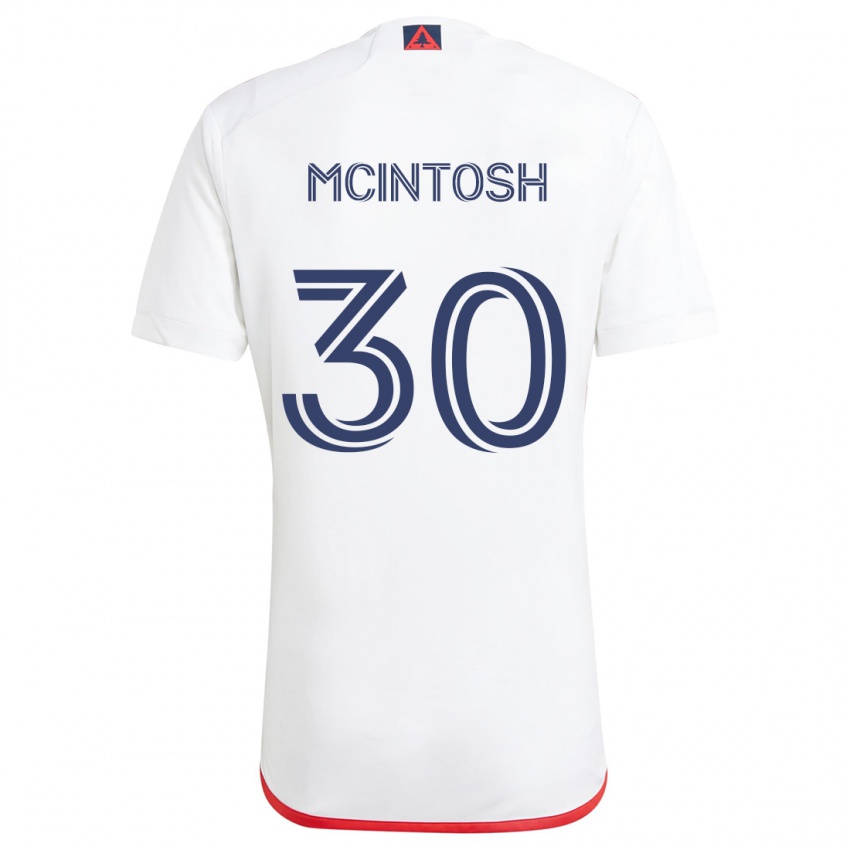 Niño Camiseta Damario Mcintosh #30 Blanco Rojo 2ª Equipación 2024/25 La Camisa Chile