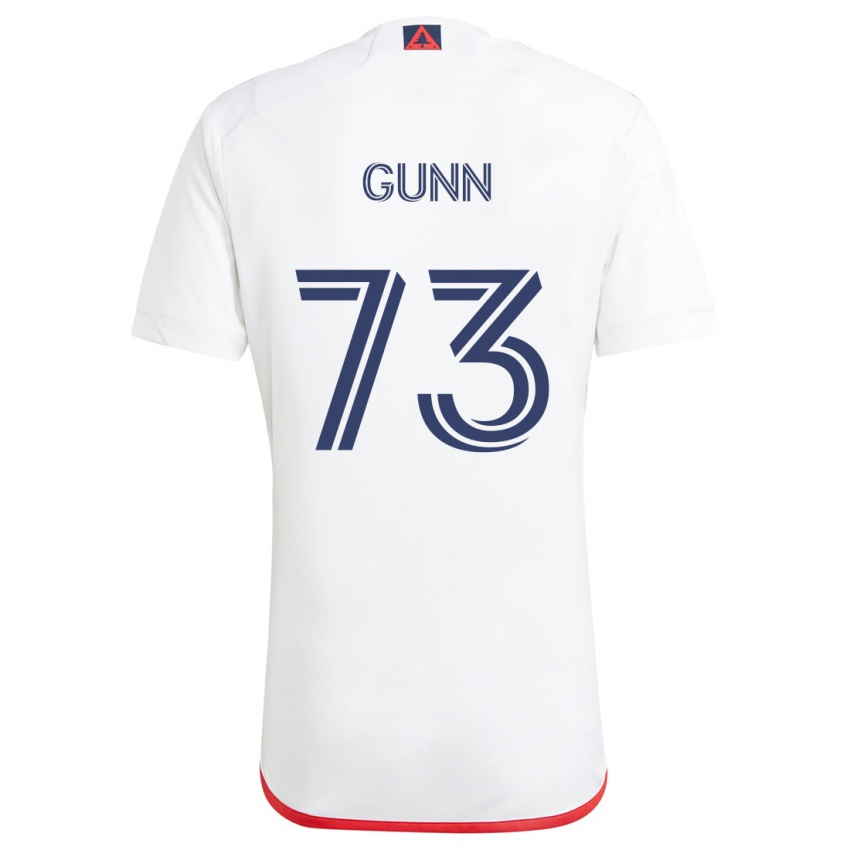 Niño Camiseta Jd Gunn #73 Blanco Rojo 2ª Equipación 2024/25 La Camisa Chile