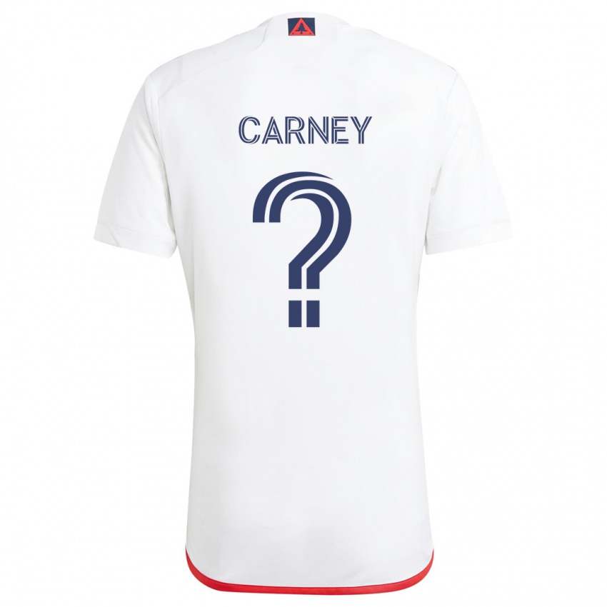 Niño Camiseta Ryan Carney #0 Blanco Rojo 2ª Equipación 2024/25 La Camisa Chile