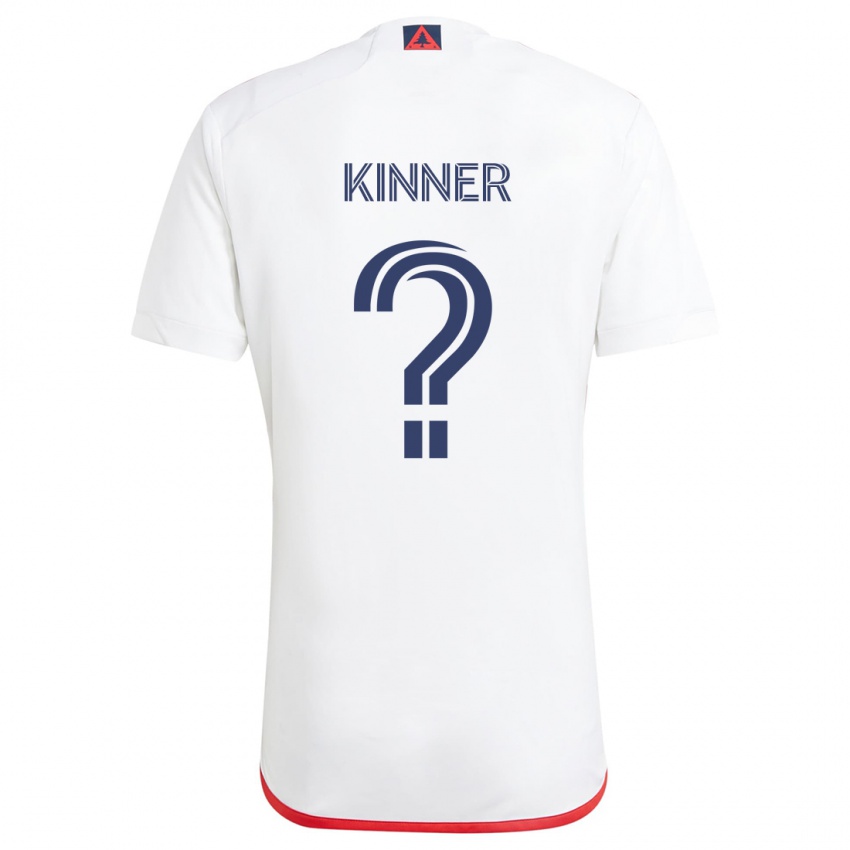 Niño Camiseta Sage Kinner #0 Blanco Rojo 2ª Equipación 2024/25 La Camisa Chile