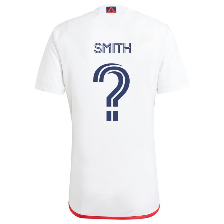 Niño Camiseta Braedon Smith #0 Blanco Rojo 2ª Equipación 2024/25 La Camisa Chile