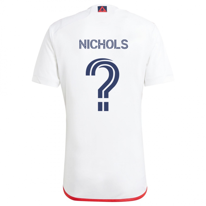 Niño Camiseta Robert Nichols #0 Blanco Rojo 2ª Equipación 2024/25 La Camisa Chile