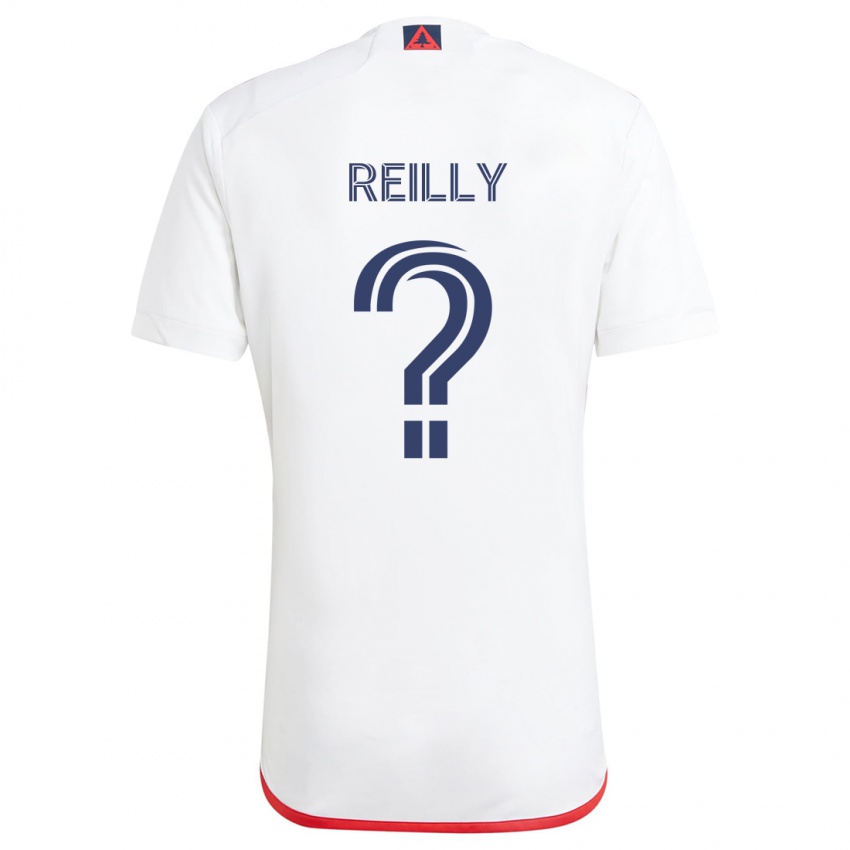 Niño Camiseta Aidan Reilly #0 Blanco Rojo 2ª Equipación 2024/25 La Camisa Chile