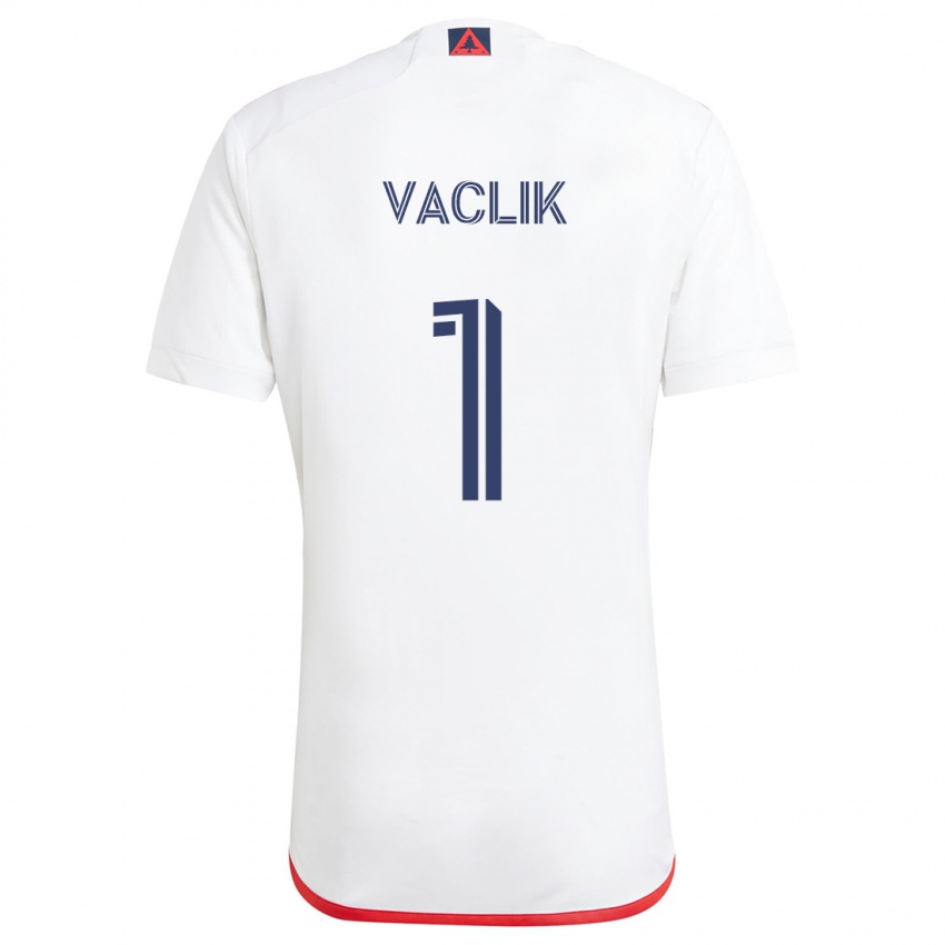 Niño Camiseta Tomas Vaclik #1 Blanco Rojo 2ª Equipación 2024/25 La Camisa Chile