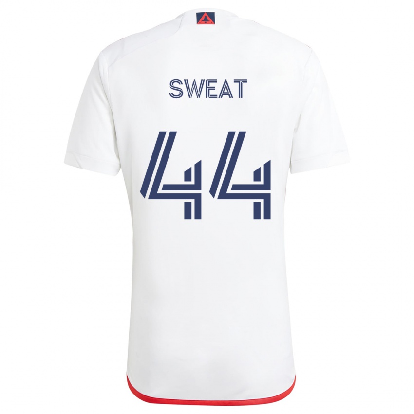 Niño Camiseta Ben Sweat #44 Blanco Rojo 2ª Equipación 2024/25 La Camisa Chile