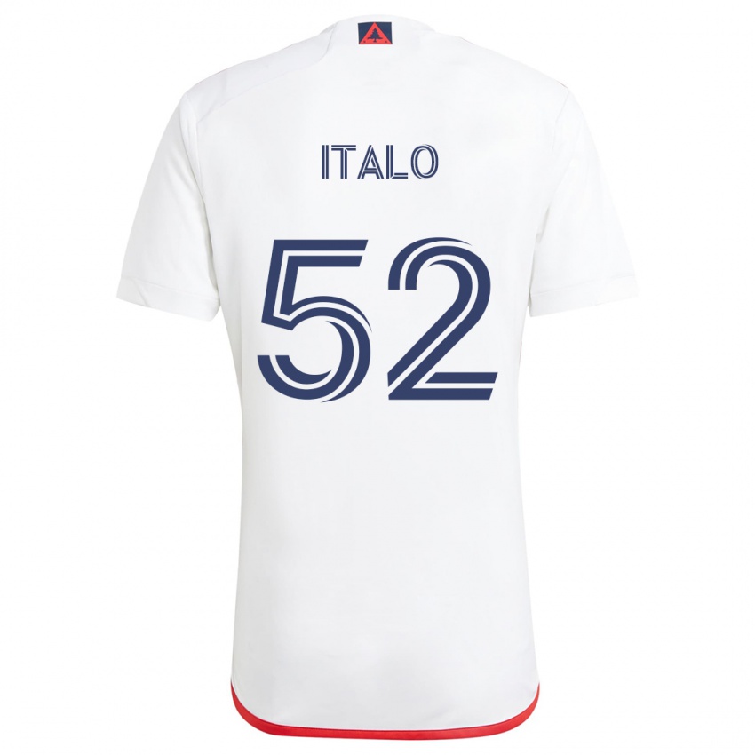 Niño Camiseta Ítalo #52 Blanco Rojo 2ª Equipación 2024/25 La Camisa Chile