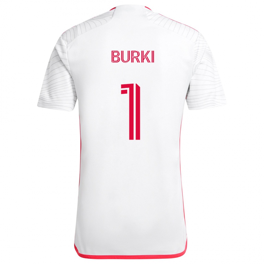 Niño Camiseta Roman Bürki #1 Blanco Rojo 2ª Equipación 2024/25 La Camisa Chile