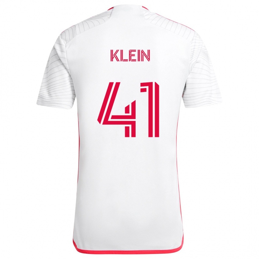 Niño Camiseta Johnny Klein #41 Blanco Rojo 2ª Equipación 2024/25 La Camisa Chile