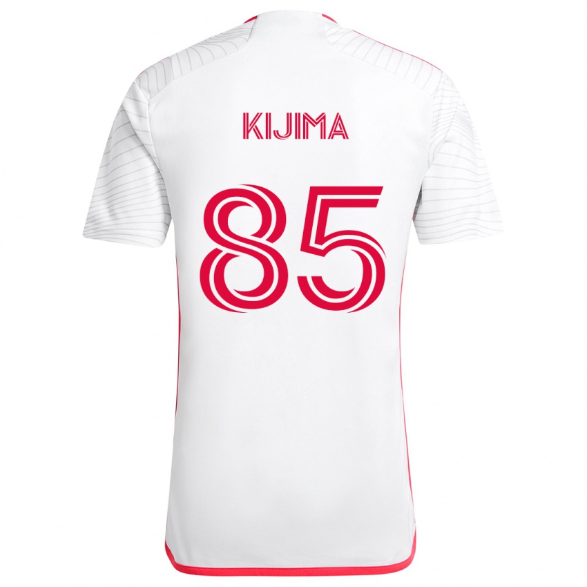 Niño Camiseta Hosei Kijima #85 Blanco Rojo 2ª Equipación 2024/25 La Camisa Chile