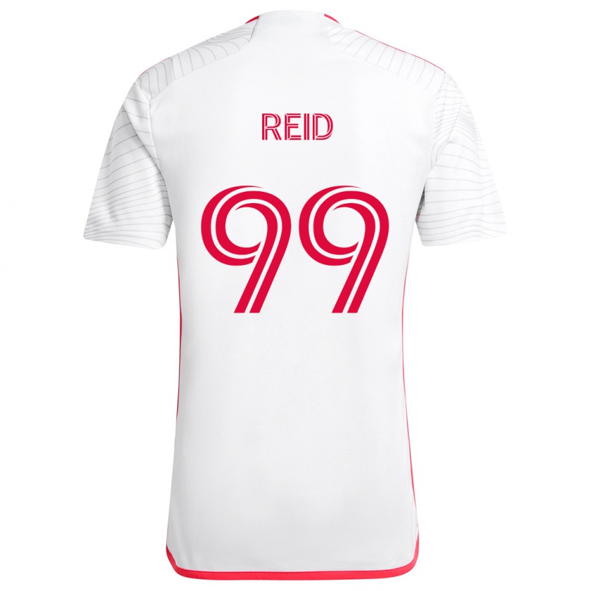 Niño Camiseta Jayden Reid #99 Blanco Rojo 2ª Equipación 2024/25 La Camisa Chile