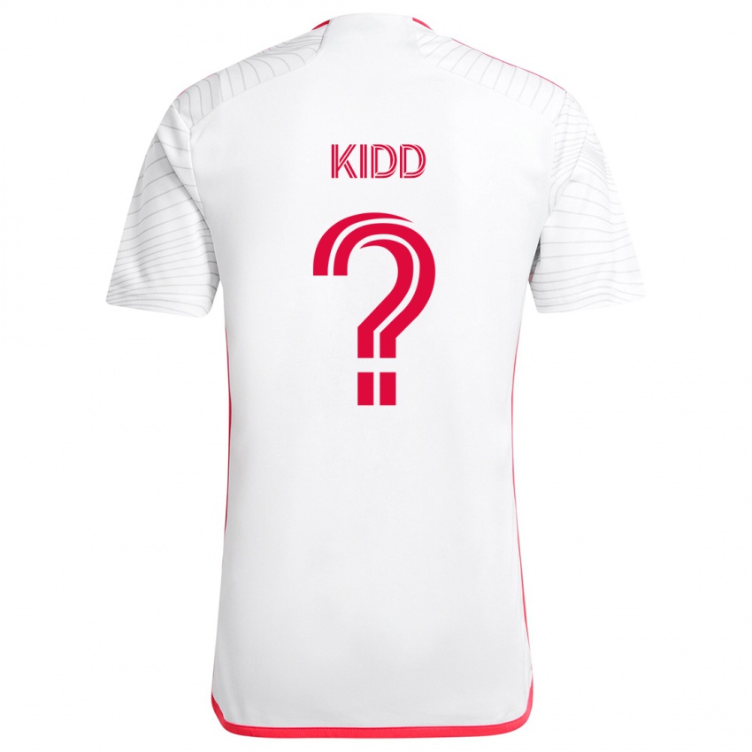 Niño Camiseta Matteo Kidd #0 Blanco Rojo 2ª Equipación 2024/25 La Camisa Chile