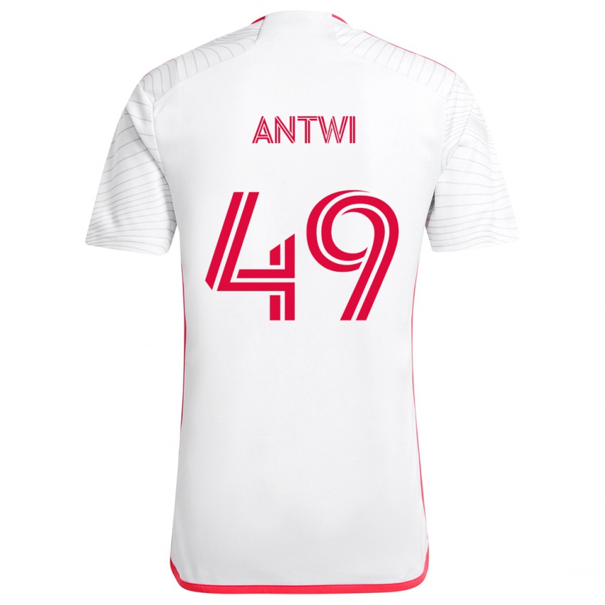 Niño Camiseta Seth Antwi #49 Blanco Rojo 2ª Equipación 2024/25 La Camisa Chile