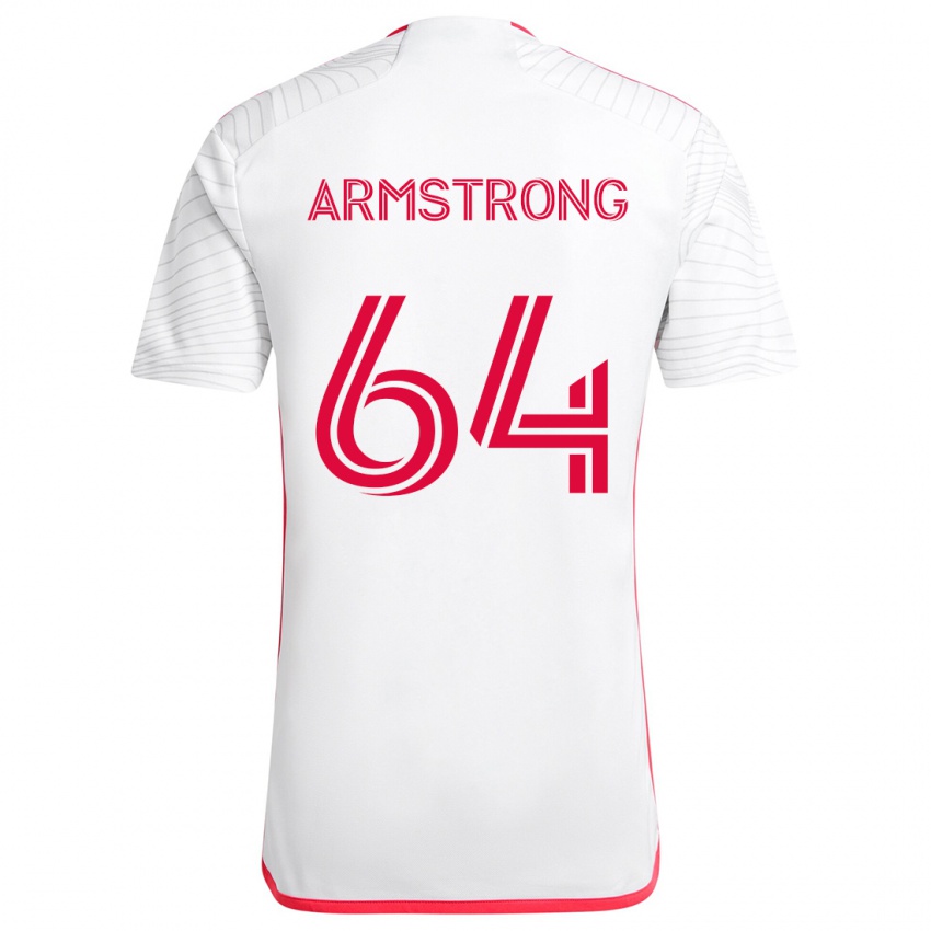 Niño Camiseta Dida Armstrong #64 Blanco Rojo 2ª Equipación 2024/25 La Camisa Chile