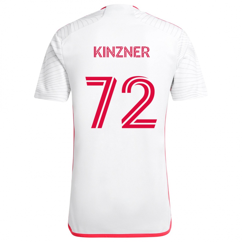 Niño Camiseta Eric Kinzner #72 Blanco Rojo 2ª Equipación 2024/25 La Camisa Chile