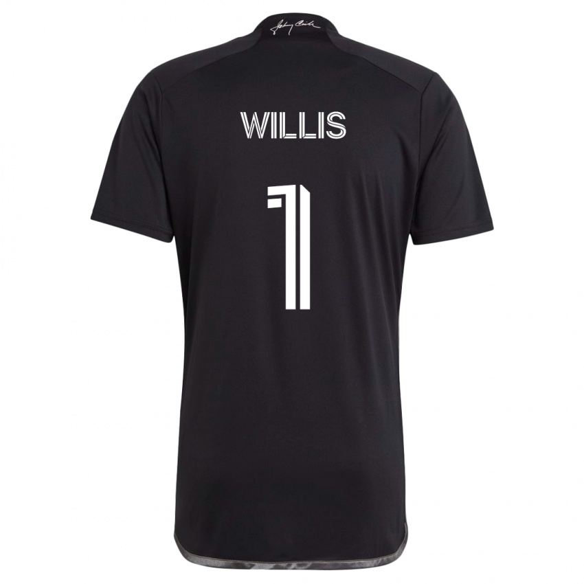 Niño Camiseta Joe Willis #1 Negro 2ª Equipación 2024/25 La Camisa Chile