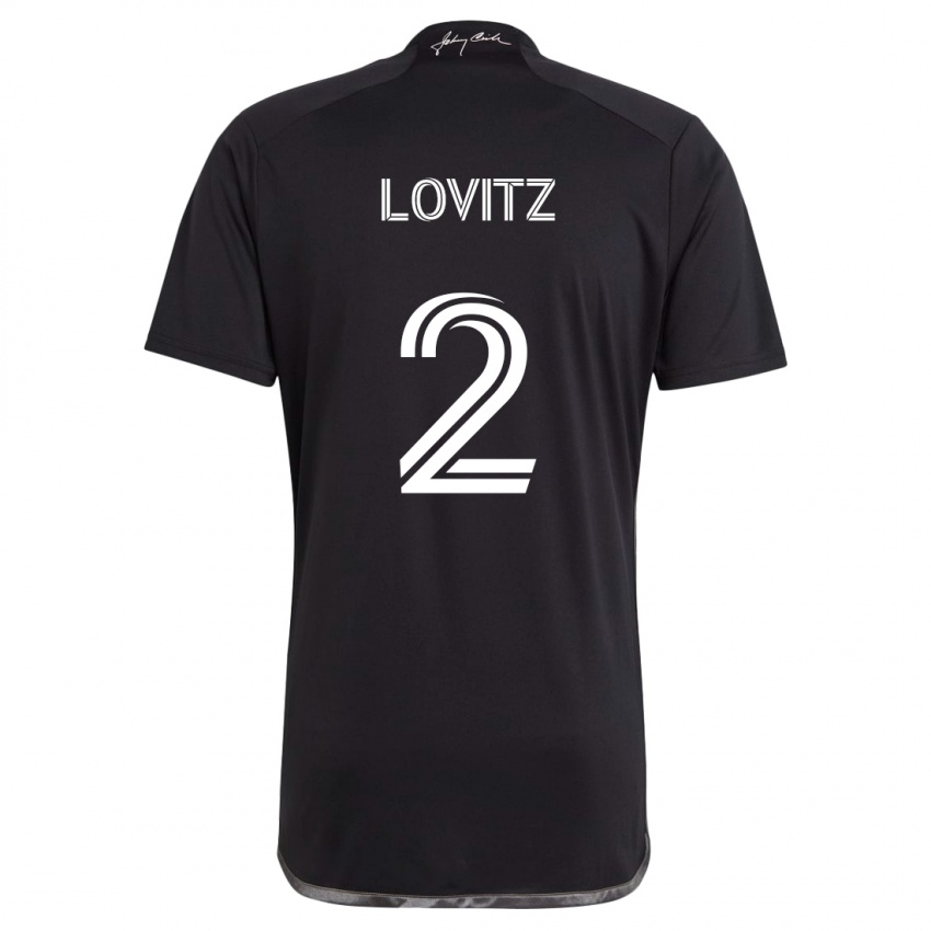 Niño Camiseta Daniel Lovitz #2 Negro 2ª Equipación 2024/25 La Camisa Chile