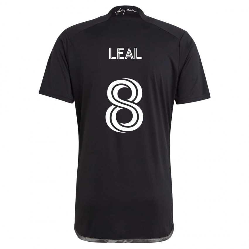 Niño Camiseta Randall Leal #8 Negro 2ª Equipación 2024/25 La Camisa Chile