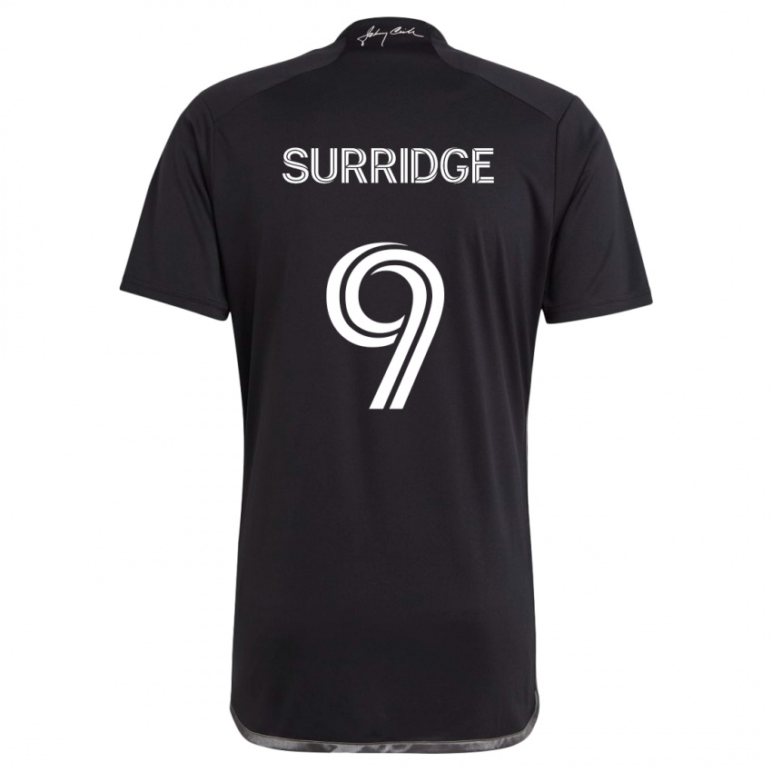 Niño Camiseta Sam Surridge #9 Negro 2ª Equipación 2024/25 La Camisa Chile