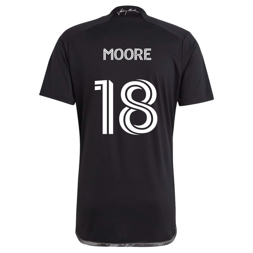 Niño Camiseta Shaq Moore #18 Negro 2ª Equipación 2024/25 La Camisa Chile