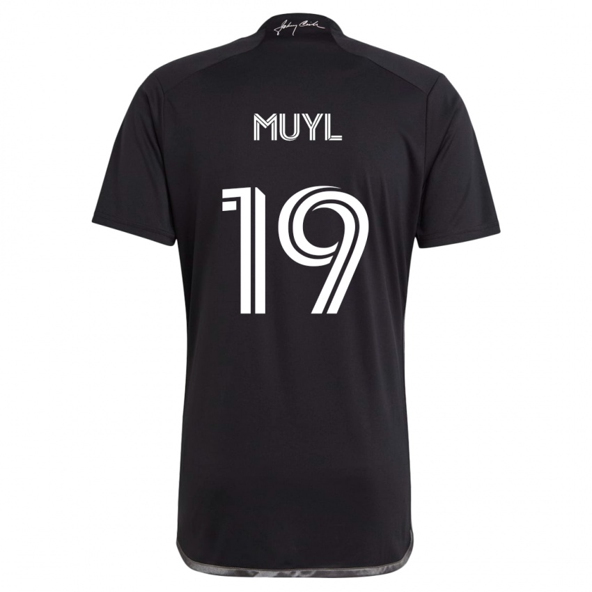 Niño Camiseta Alex Muyl #19 Negro 2ª Equipación 2024/25 La Camisa Chile