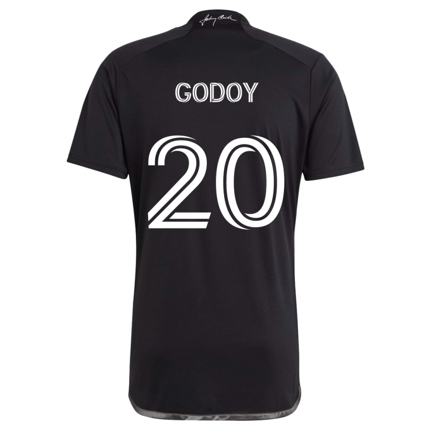 Niño Camiseta Aníbal Godoy #20 Negro 2ª Equipación 2024/25 La Camisa Chile