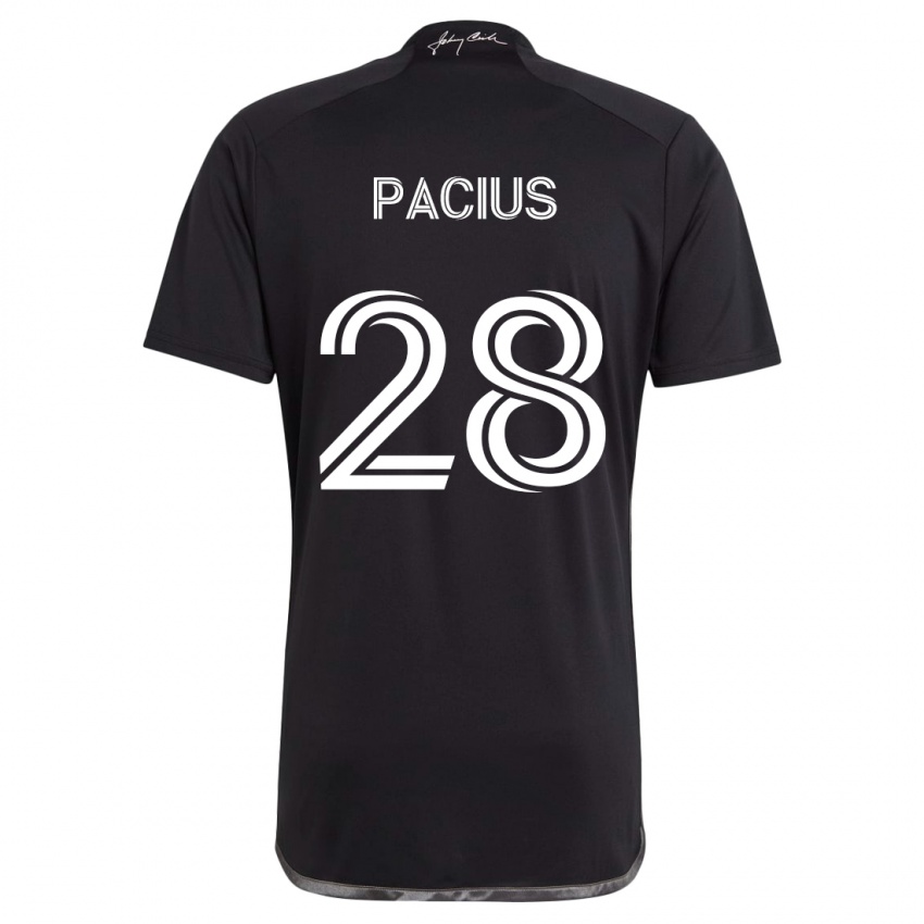 Niño Camiseta Woobens Pacius #28 Negro 2ª Equipación 2024/25 La Camisa Chile